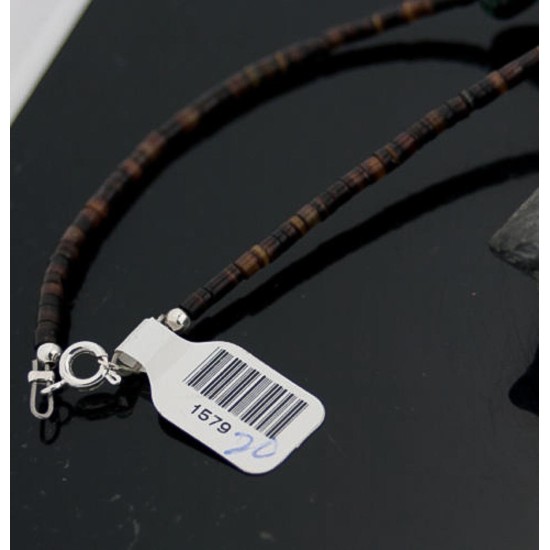 Certified Authentic Navajo .925 Sterling Silver Natural Turquoise Native American Necklace 390641988111