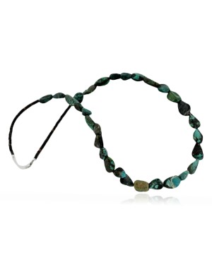 Certified Authentic Navajo .925 Sterling Silver Natural Turquoise Native American Necklace 390662422185