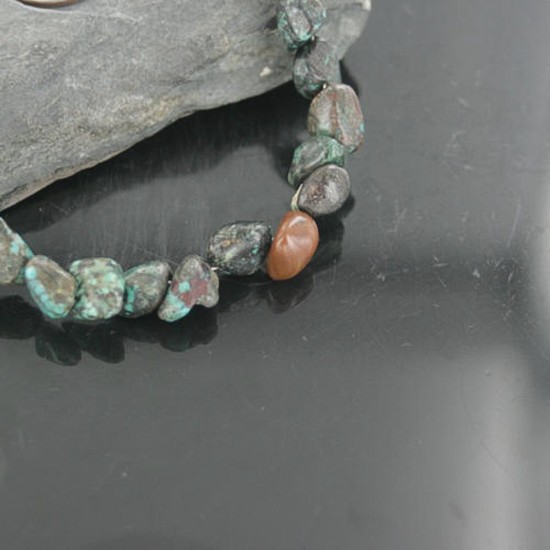 Certified Authentic Navajo .925 Sterling Silver Natural Turquoise Native American Necklace 390681991124