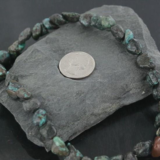 Certified Authentic Navajo .925 Sterling Silver Natural Turquoise Native American Necklace 390681991124