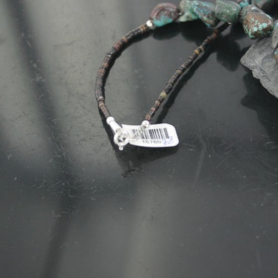 Certified Authentic Navajo .925 Sterling Silver Natural Turquoise Native American Necklace 390681991124