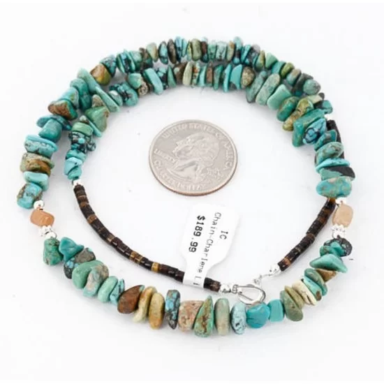 Navajo .925 Sterling Silver Natural Turquoise Native American Necklace 390828695060 Navajo .925 Sterling Silver Natural Turquoise Native American Necklace 390828695060