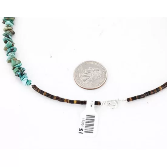 Navajo .925 Sterling Silver Natural Turquoise Native American Necklace 390828695060 Navajo .925 Sterling Silver Natural Turquoise Native American Necklace 390828695060