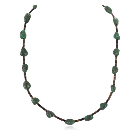 Certified Authentic Navajo .925 Sterling Silver Natural Turquoise Native American Necklace 750210