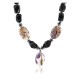 Certified Authentic Navajo .925 Sterling Silver Natural Turquoise ONYX, AMETHYST Native American Necklace 750121-6