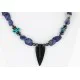 Navajo .925 Sterling Silver Natural Turquoise, Onyx and LAPIS Native American Necklace 371060794713 Navajo .925 Sterling Silver Natural Turquoise, Onyx and LAPIS Native American Necklace 371060794713