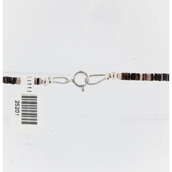 Certified Authentic Navajo .925 Sterling Silver Natural Turquoise, Onyx and LAPIS Native American Necklace 371060794713