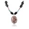 Certified Authentic Navajo .925 Sterling Silver Natural Turquoise Onyx Native American Necklace 15838-5