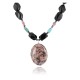 Certified Authentic Navajo .925 Sterling Silver Natural Turquoise Onyx Native American Necklace 15838-5