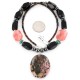 Certified Authentic Navajo .925 Sterling Silver Natural Turquoise Onyx Native American Necklace 371060605007
