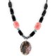 Certified Authentic Navajo .925 Sterling Silver Natural Turquoise Onyx Native American Necklace 371060605007