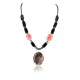 Certified Authentic Navajo .925 Sterling Silver Natural Turquoise Onyx Native American Necklace 371060605007