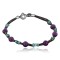 Certified Authentic Navajo .925 Sterling Silver Natural Turquoise Purple Jade Native American Bracelet 390741825732
