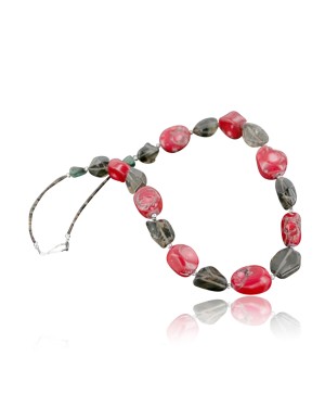 Certified Authentic Navajo .925 Sterling Silver Natural Turquoise Quartz Coral Native American Necklace 370958954039