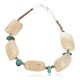 Certified Authentic Navajo .925 Sterling Silver NATURAL Turquoise QUARTZ Native American Bracelet 390789005028