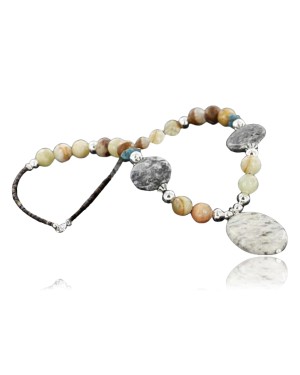 Certified Authentic Navajo .925 Sterling Silver Natural Turquoise Quartz Native American Necklace 15265-181