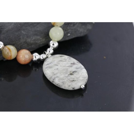 Certified Authentic Navajo .925 Sterling Silver Natural Turquoise Quartz Native American Necklace 15265-181
