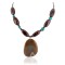 Certified Authentic Navajo .925 Sterling Silver Natural Turquoise Tigers Eye Hematite Agate Native American Necklace 15800-33