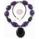 Certified Authentic Navajo .925 Sterling Silver Natural Turquose Onyx Native American Necklace 390803895499