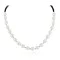 Navajo .925 Sterling Silver White Agate Heishi Necklace NB160109010617
