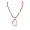 Certified Authentic Navajo .925 Sterling Silver Natural White Buffalo Turquoise Red Jasper Native American Necklace 24458-16037-1