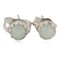 Certified Authentic Navajo .925 Sterling Silver Opal Native American Stud Earrings 27231