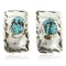 Certified Authentic Navajo .925 Sterling Silver Stud Native American Earrings Natural Turquoise Native American Earrings 24375-0