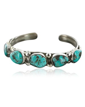 Certified Authentic Navajo .925 Sterling Silver Turquoise 12714