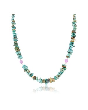 Certified Authentic Navajo .925 Sterling Silver Turquoise Agate Native American Necklace 371051320193