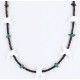 Certified Authentic Navajo .925 Sterling Silver Turquoise Alabaster Native American Necklace 371034244207