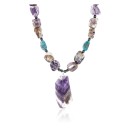 Certified Authentic Navajo .925 Sterling Silver Turquoise AMETHYST 28 Native American Necklace 371011978961