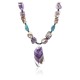 Certified Authentic Navajo .925 Sterling Silver Turquoise AMETHYST 28 Native American Necklace 371011978961