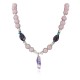 Certified Authentic Navajo .925 Sterling Silver Turquoise Amythyst Pink Agate Native American Necklace 16000
