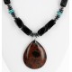 Certified Authentic Navajo .925 Sterling Silver Turquoise and Black Onyx Native American Necklace 390887407679