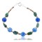 Certified Authentic Navajo .925 Sterling Silver Turquoise and BLUE AGATE Native American Bracelet 371017213299