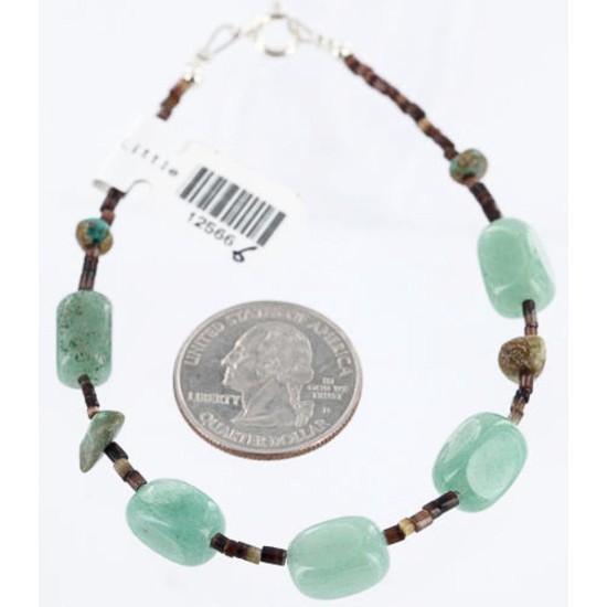 Certified Authentic Navajo .925 Sterling Silver Turquoise and GREEN JADE Native American Bracelet 371014287581 Certified Authentic Navajo .925 Sterling Silver Turquoise and GREEN JADE Native American Bracelet 371014287581
