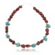 Certified Authentic Navajo .925 Sterling Silver Turquoise and Jasper Native American Bracelet 371029625877