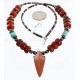 Certified Authentic Navajo .925 Sterling Silver Turquoise and Jasper Native American Necklace 25211-101 Certified Authentic Navajo .925 Sterling Silver Turquoise and Jasper Native American Necklace 25211-101