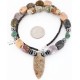 Certified Authentic Navajo .925 Sterling Silver Turquoise and Jasper Native American Necklace 390823401672