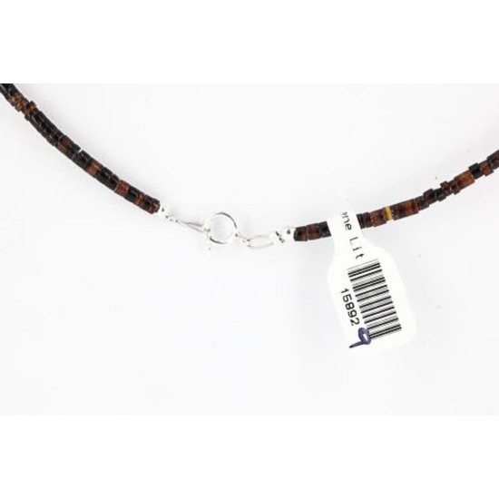 Certified Authentic Navajo .925 Sterling Silver Turquoise and Jasper Native American Necklace 390823401672