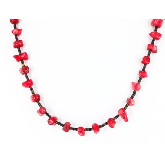 Certified Authentic Navajo .925 Sterling Silver Turquoise Bone Coral Native American Necklace 371047433915