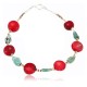 Certified Authentic Navajo .925 Sterling Silver Turquoise CORAL Native American Bracelet 371014193592