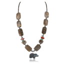 Certified Authentic Navajo .925 Sterling Silver Turquoise Jasper 65 Native American Necklace 390797915507