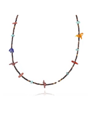 Certified Authentic Navajo .925 Sterling Silver Turquoise JASPER LAPIS Native American Necklace 371011687901