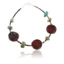 Navajo .925 Sterling Silver Turquoise Jasper Native American Bracelet 371013446974