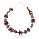 Certified Authentic Navajo .925 Sterling Silver Turquoise Jasper Native American Bracelet 390779783296