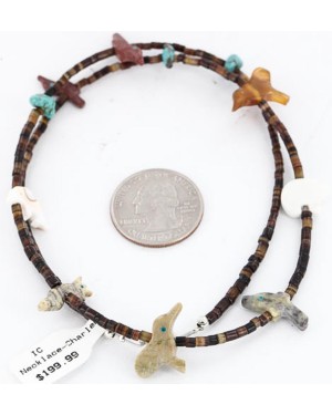 Certified Authentic Navajo .925 Sterling Silver Turquoise Jasper Native American Necklace 390786421202