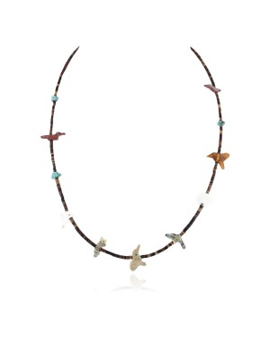 Certified Authentic Navajo .925 Sterling Silver Turquoise Jasper Native American Necklace 390786421202