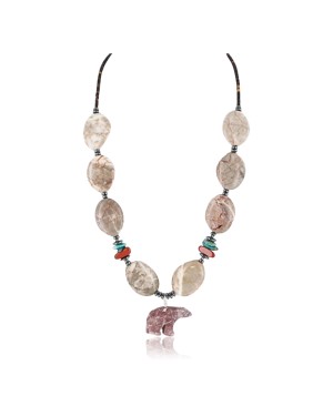 Certified Authentic Navajo .925 Sterling Silver Turquoise Jasper Native American Necklace 390797759518