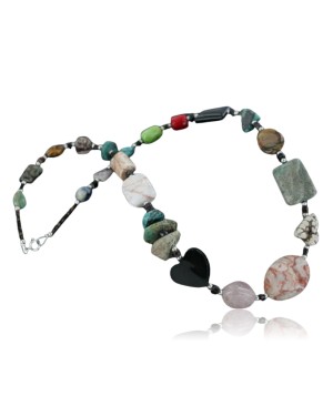 Certified Authentic Navajo .925 Sterling Silver Turquoise Multicolor Native American Necklace 390671249966
